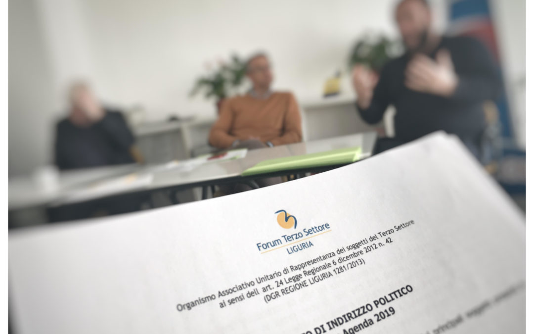 Il Consorzio TST al Consiglio regionale del Forum del terzo settore ligure